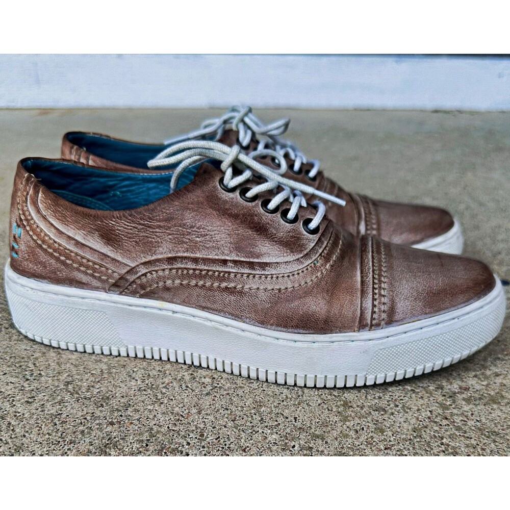 ROAN by Bed Stu Zania Women’s 8 Distressed Brown Leather Sneakers Turquoise